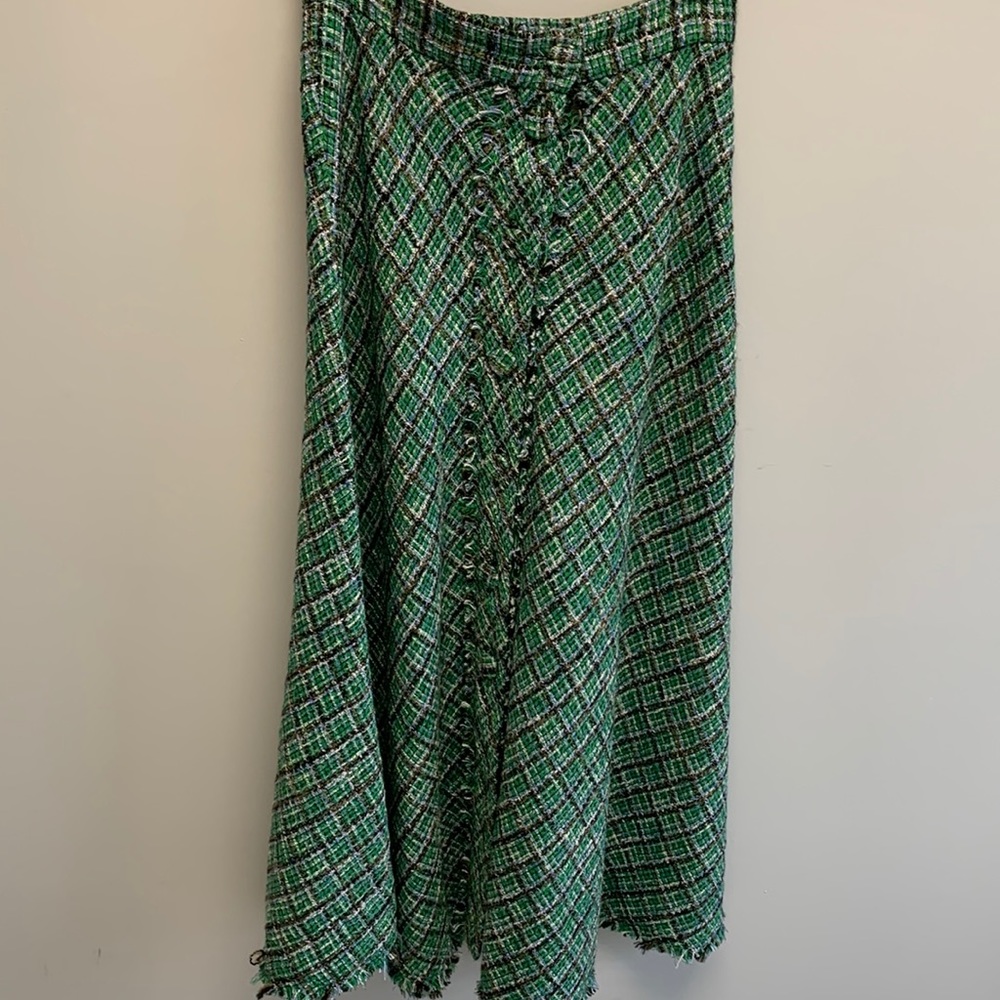 Zara Tweed Button U p Midi Skirt- sz S